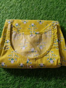 Vibrant Printed Yellow Kurta