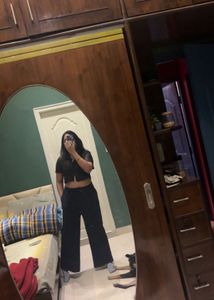 Comfortable Navy Blue Wide-Leg Pants