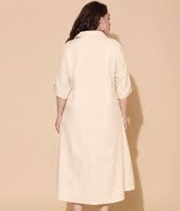 Elegant Beige Shirt Dress