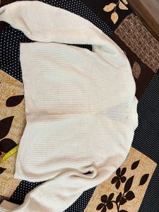 Cream Knit Button-Up Cardigan