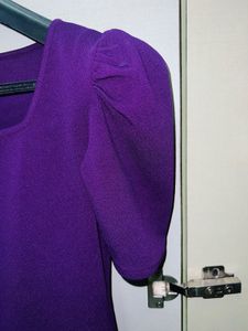 Purple Puff Sleeve Top