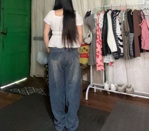Washed Blue Denim Jeans