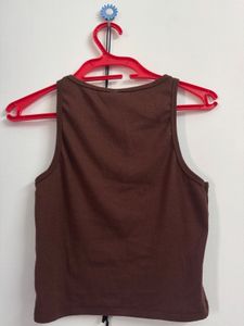 Brown Butterfly Tank Top