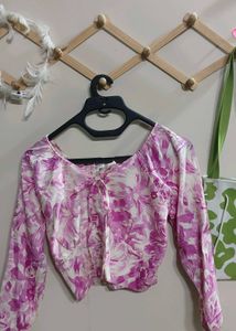 Floral Print Long Sleeve Top