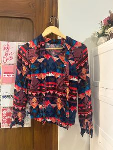 Boho Print Long Sleeve Top