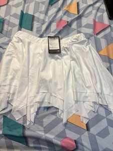 Mini White Layered Skirt
