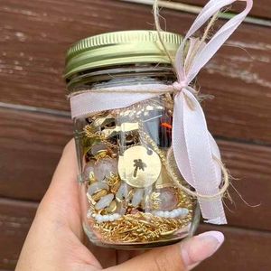 Assorted Gold Jewelry Jar
