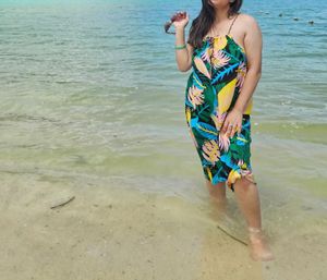 Tropical Print Dress