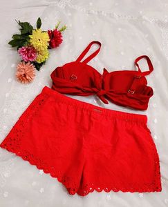 Chic Red Bikini Set