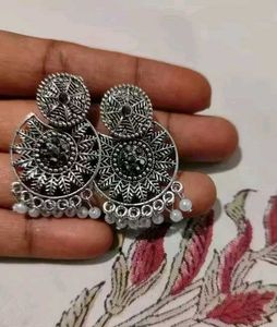 Boho Silver Earrings Set Of 4