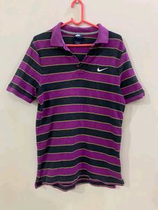 Nike Striped Casual polo T shirt