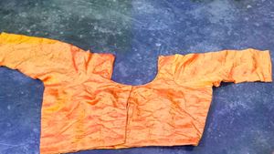 Orange Silk Blend Blouse