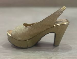 Sparkly Gold Platform Heels