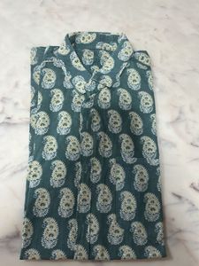 Pure 100% Cotton Mulmul Men's Paisley Print Shirt
