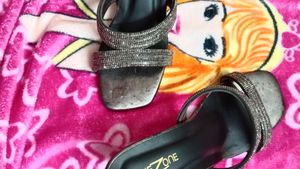Sparkling Embellished Heeled Sandals