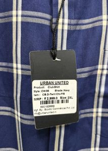 Urban United Men's Navy Blue Checkered