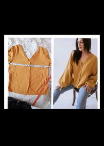 Mustard Button-Up Top
