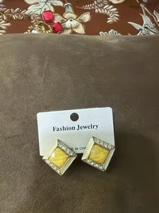 Diamond Accent Square Earrings