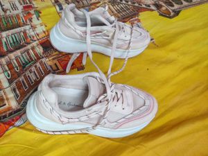 Stylish Pink Chunky Sneakers