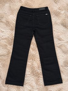 High Waisted Black Flare Jeans