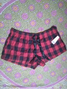Red & Black Plaid Sleep Shorts