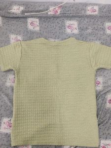 Textured Crew Neck "SEEYOU" Tee