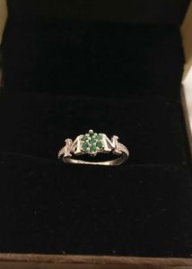 Mom Ring with Emeralds
