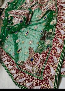 Exquisite Emerald Green Bridal Lehenga