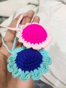 Crochet Flower Ornaments - Handmade