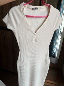 Zara ribbed Midi bodycon Dress