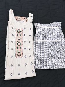 Elegant Printed Kurta Set(Icecream pink color)