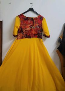Vibrant Yellow Ethnic Gown