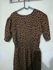 Brown Polka Dot Dress