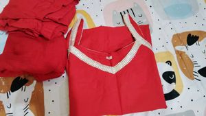 Stunning Red Kurti Set
