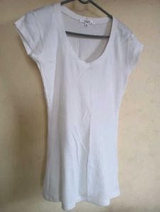 Classic White Ribbed T-Shirt