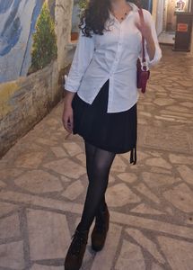 Black Tennis Wrap Skirt
