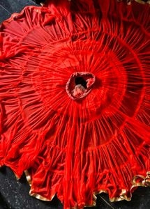 Vibrant Red Tiered Maxi Skirt