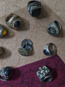9 pcs Vintage Assorted Rings