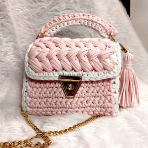 Primium Crochet Marshmallow Bag For Women And Girl