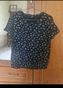 Floral Print T-Shirt and Black tshirt