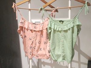 Bundle - Cute Ruffle Trim Tank Tops
