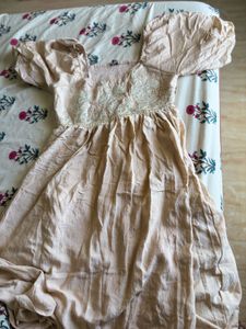Vintage Vibe Cottagecore Embroidered Dress- L