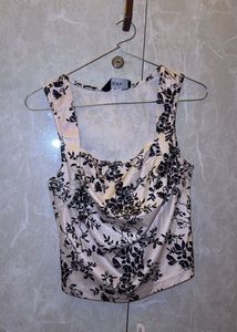 white patterned top