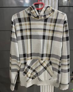Casual Relaxed Plaid Hoodie