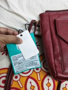 Maroon Crossbody Handbag