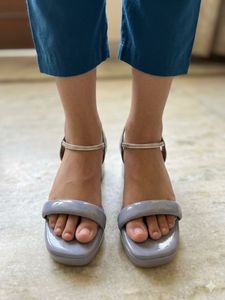 Stylish Grey Block Heels