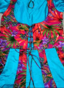Beautiful Blue Floral Gown