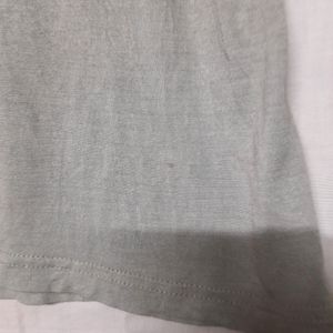 Girl's Korean Green Top Black Collar Casual Tshirt