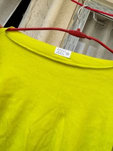 Lime Green Long Sleeve Crop Top