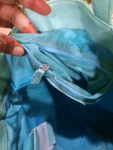 coach Stylish Blue Leather Tote Bag